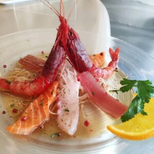 89. Carpaccio Misto di Gambero Rosso