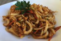 144. Udon Saltato con Kimchi